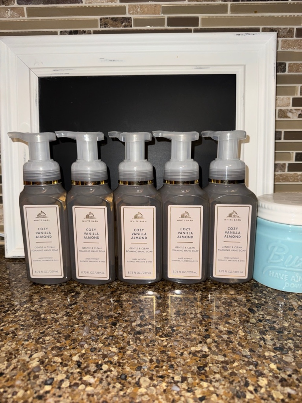 White Barn Cozy Vanilla Almond Gentle Foaming Hand Soap 5 pc